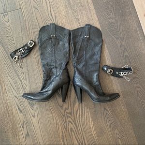 Arnold Churgin | Black Leather Boots